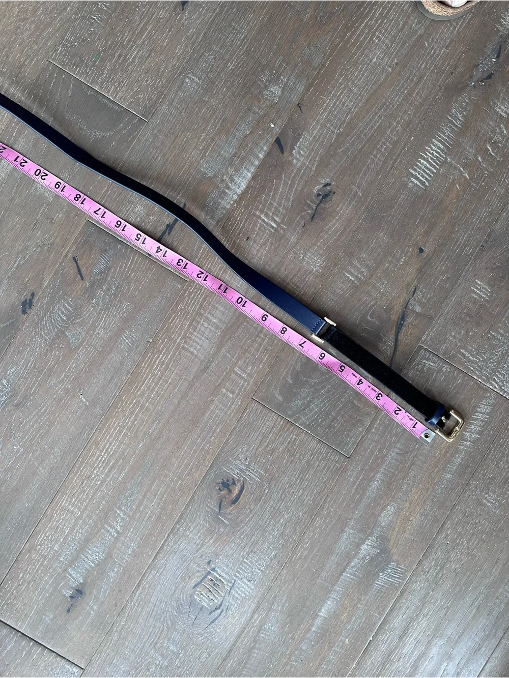 Ann Taylor NAVY BLACK Calf Hair VEGAN LEATHER Women’s Belt LARGE